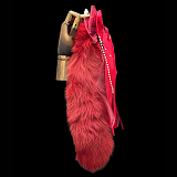 わふわ尻尾 アナルプラグ 大ぶりリボン 鈴付き パールチェーン エロ可愛い ペットプレイ