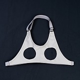 大胆なバストオープンPUレザーホルターネックトップス