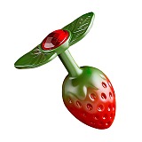 お尻に実るリアルなストロベリー型アナルプラグ アルミ合金製