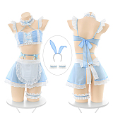 甘くてエロいマカロンカラーバニーメイドランジェリー