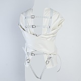 【完全拘束】バスト丸出しのストレートジャケット SM拘束服