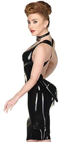 Plus Size Big Bowknot Dress Criss-Cross Deep V-Neck PVC Mini Dress