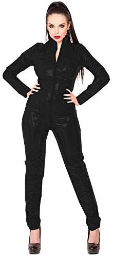 12 Colors PVC Zipper Jumpsuit Lady Long Sleeve Open Crotch Catsuit