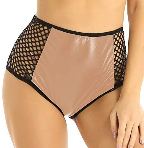 17 Colors Fishnet See-Through Hot Shorts Lady Faux Leather Knickers