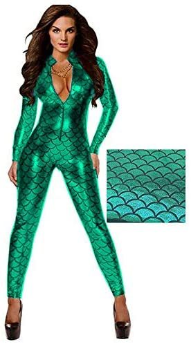 11 Colors Mermaid Cosplay Costume Women Fish Scales Skinny Jumpsuit