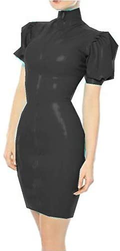 12 Colors PVC Skinny Dress+Gloves Lady Dancing Wet Look Dress Set