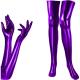 Dance Metallic Long Gloves+Stockings Set Women Cosplay Accessories