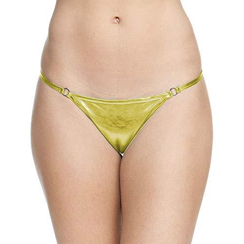 Plus Size Sexy Low Waist Lady Briefs Exotic Bandage Shiny G-String