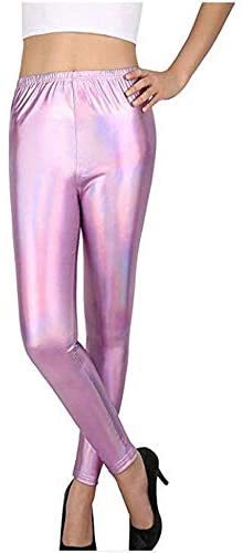 Women Fashion Street Laser Pants Holographic Pole Dancing Leggings