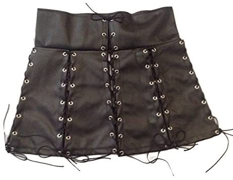 Black Mini Skirts Women's Lace-up Gothic Punk Club Cosplay Skirts