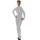 Women PVC Footed Catsuit Sexy Long Sleeve Jumpsuit Catwoman Costume