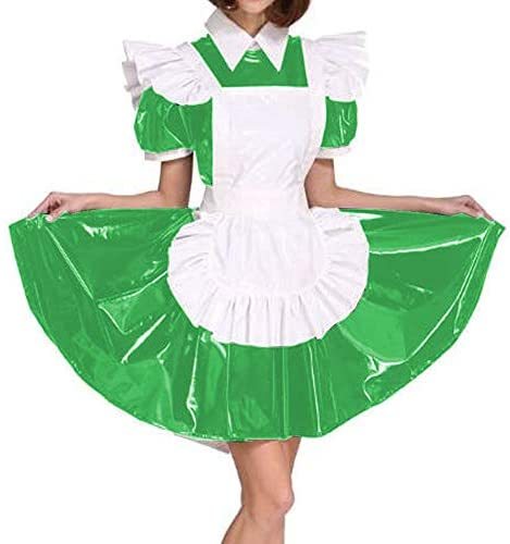 Plus Size Exotic Maid Cosplay Uniform Lolita Puff Sleeve Mini Dress