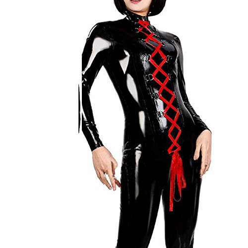 Women's Exotic Catwoman Catsuit Gothic Stretchy Jumpsuit Fancy Dress
