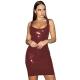 Plus Size Summer Mini Dress Women Tank Dress Sexy PVC Club Vestido