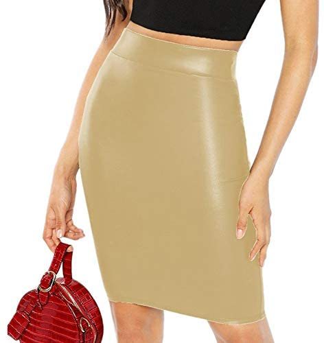 18 Colors High Waist Bodycon Skirt Office Lady Knee Length Skirt