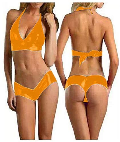 Sexy Bikini Set Women Lingerie Set Halter Lace Up Bra Micro Panties