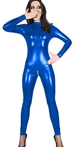 18 Colors Women Open Crotch Catwoman Catsuit Glitter Sexy Jumpsuit