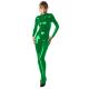 Women Glossy Footed Catsuit High Neck Jumpsuit Catwoman Costume
