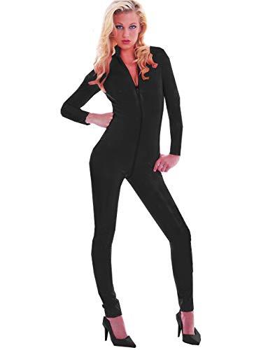 Women's Fetish Wear Sexy Red Wet Look Catsuit Zipper to Crotch