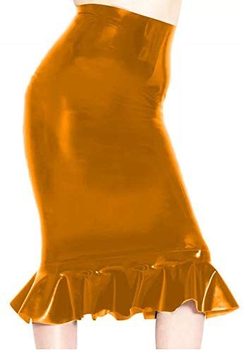 16 Colors Women Fishtail Pencil Skirt Metallic Midi Pleated Skirt