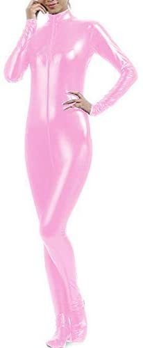 17 Colors Metallic Unitard Lady Cosplay Catsuit Shiny Footed Zentai