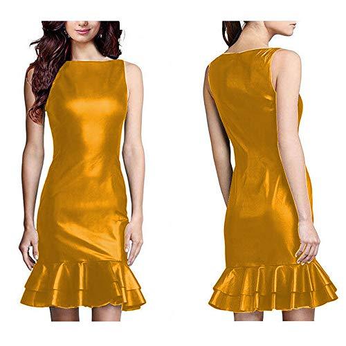 Plus Size Fashion Sleeveless Mermaid Mini Dress Lady Trumpet Dress