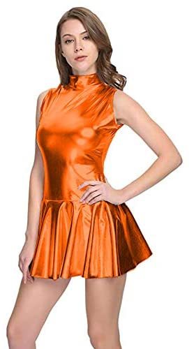 Plus Size Sleeveless Mini Dress Zipper A-Line Dress Pleated Vestido