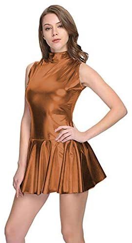 Plus Size Sleeveless Mini Dress Zipper A-Line Dress Pleated Vestido