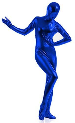 Plus Size Glitter Zentai Lady One Piece Stretchy Full Body Catsuit