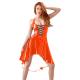 PVC Leather Lace Up Irregular Hem Dress Deep V-Neck Backless Dress