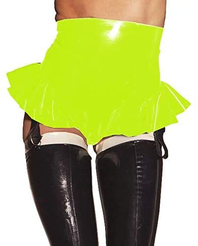 25 Colors High Waist PVC Shorts Lady Wide Leg Flare Shorts+Garter