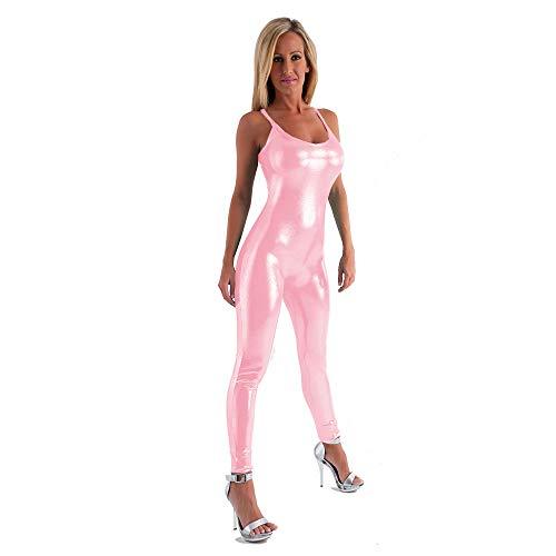 Lake Blue/Pink/Silver Lady Spaghetti Strap Jumpsuit Backless Romper