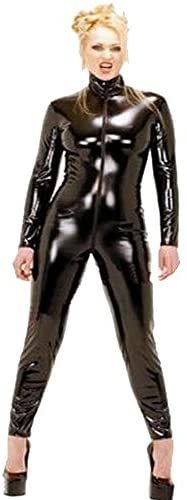 Women's Costume Sexy Faux Leather 2 Way Zip Catsuit Plus Size