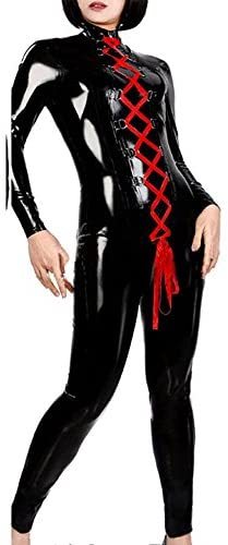 Women's Exotic Catwoman Catsuit Gothic Stretchy Jumpsuit Fancy Dress