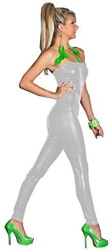 Strapless Skinny Jumpsuit Women Faux Leather Stretch Shiny Jumpsuit