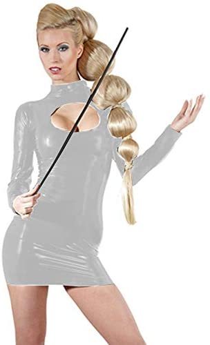Plus Size Sexy Keyhole Bodycon Mini Dress Teacher Cosplay Costume