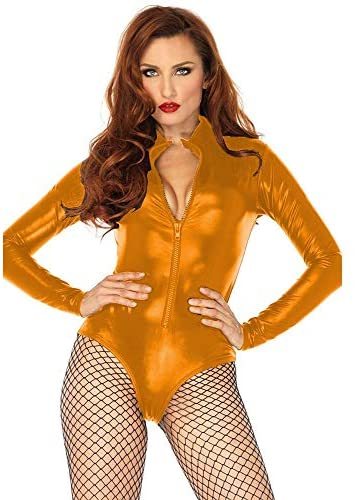 18 Colors Zipper Cosplay Bodysuit Sexy Women Long Sleeve Catsuit