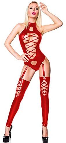 18 Colors Lady Strappy Teddies Sexy Hollow Out Bodysuit+Stockings