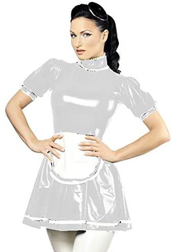 24 Colors Cosplay Maid Dress + Apron Sexy High Neck Servant Dress
