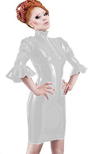 24 Colors Gothic PVC Mini Dress Sexy Lady Half Flare Sleeve Dress