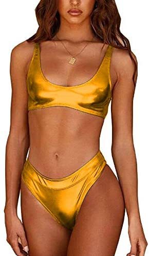 Plus Size Summer Micro Bikini Set Ladies Crop Top + High Cut Briefs