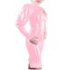 Plus Size Keyhole Pencil Dress Women PVC Long Sleeve Zipper Dress