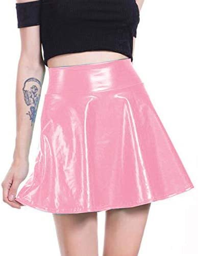 High Waist Streetwear Mini Skater Skirt Girls Fashion A-line Skirt