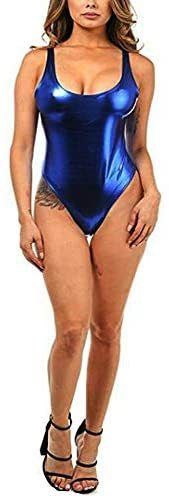 Plus Size Sexy Swimwear High Cut Leotard Ladies Backless Bodysuit