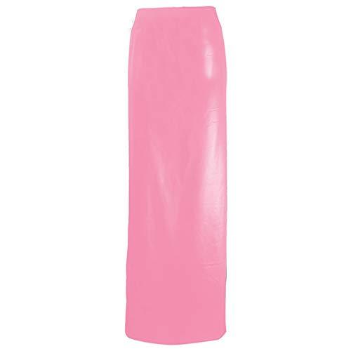 Plus Size Laser Skinny Ankle Length Skirt Women Slim Fit Maxi Skirt