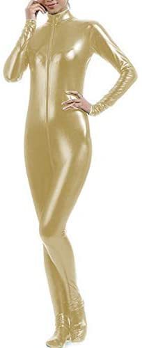 17 Colors Metallic Unitard Lady Cosplay Catsuit Shiny Footed Zentai