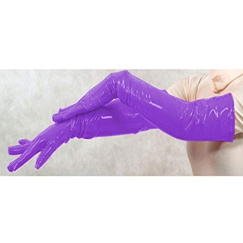 12 Colors PVC Skinny Dress+Gloves Lady Dancing Wet Look Dress Set