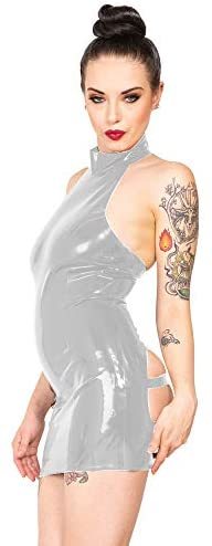 25 Colors Backless Pencil Mini Dress PVC Punk Open Buttock Vestido