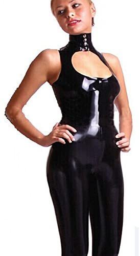 Sexy Polyester Jumpsuit Sleeveless Gothic Punk Catsuit Dance Bodysuit
