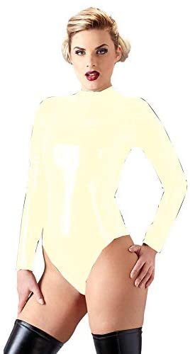 23 Colors Two Way Zipper Bodysuit Lady Sexy Long Sleeve PVC Open Crotch Jumpsuit